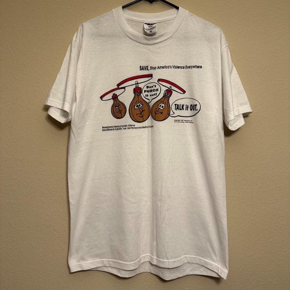 Vintage 1997 Pennsylvania Medical Society Alliance “Stop America’s Violence" Tee